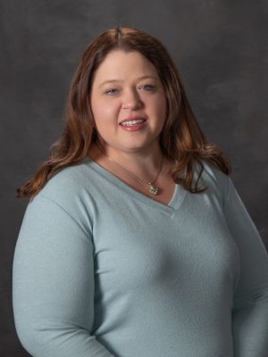 Woman with long brown hair