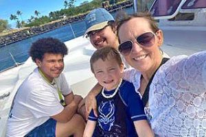 Four people in a boat