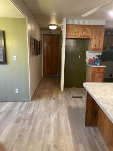 Kitchen with new flooring
