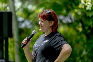 lady talking