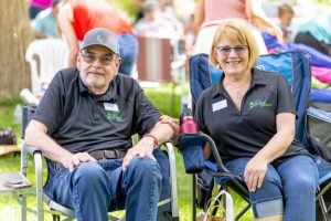 man and woman sitting