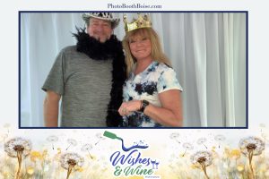 man and woman photo booth