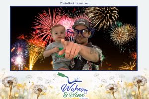 man and kid photo booth