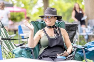 woman in hat