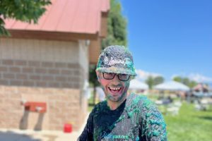 man covering in slime