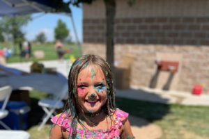 girl covered in slime