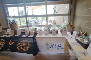 table with items on it