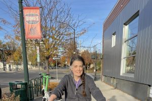 Woman on an electric trike