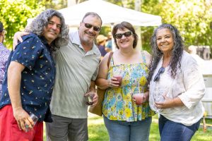 Four people at a charity event