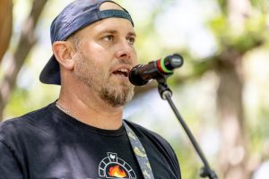 A man singing